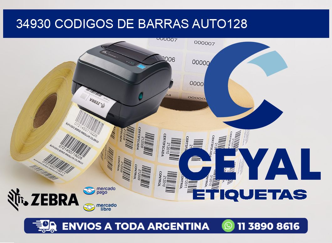 34930 CODIGOS DE BARRAS AUTO128