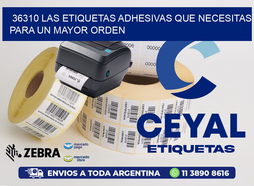 36310 LAS ETIQUETAS ADHESIVAS QUE NECESITAS PARA UN MAYOR ORDEN