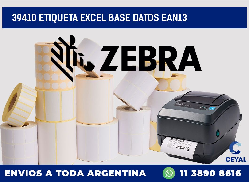 39410 etiqueta excel base datos ean13