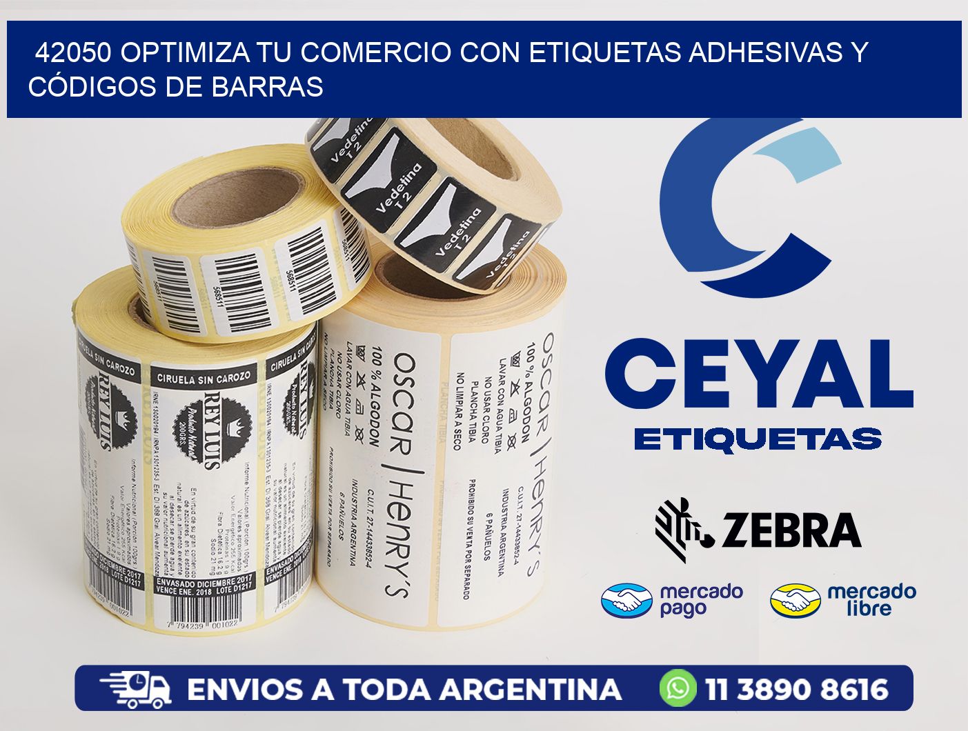 42050 OPTIMIZA TU COMERCIO CON ETIQUETAS ADHESIVAS Y CÓDIGOS DE BARRAS