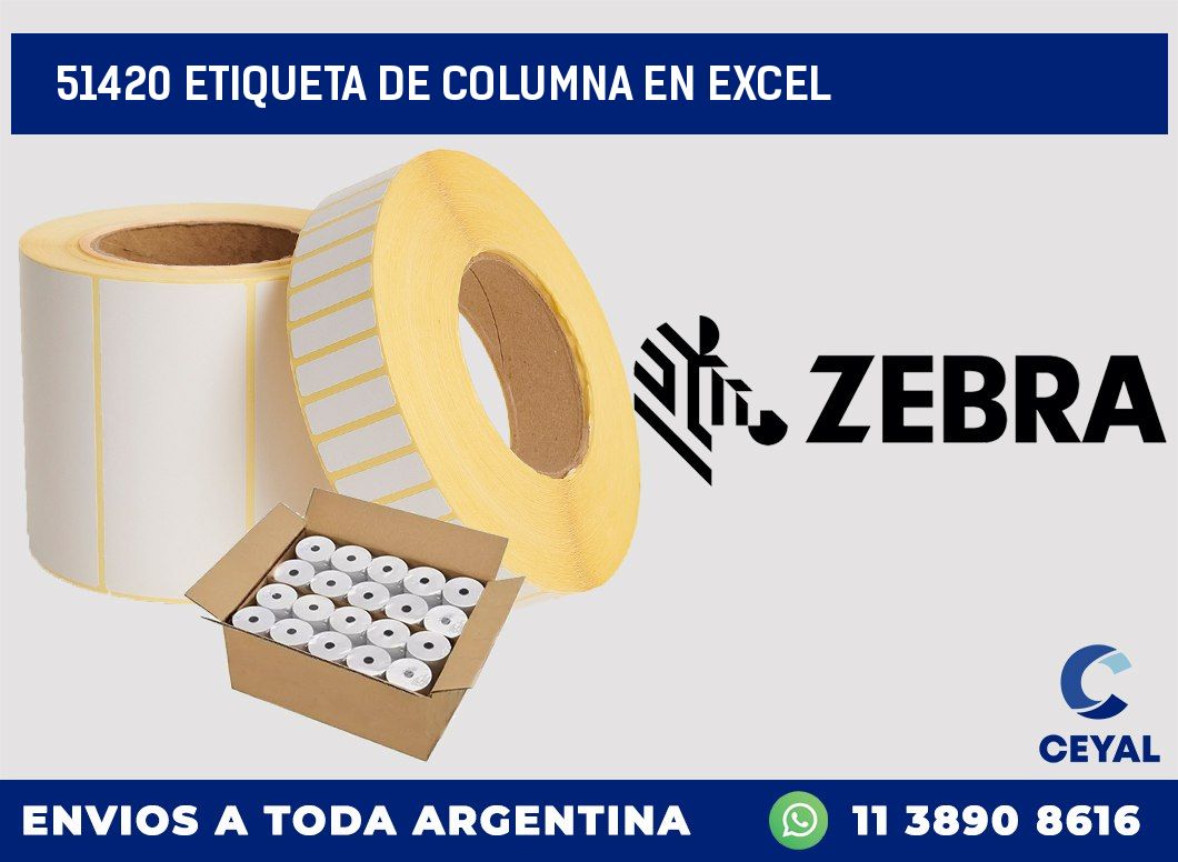 51420 Etiqueta de columna en Excel