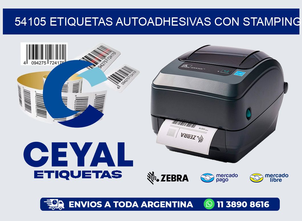 54105 Etiquetas autoadhesivas con stamping