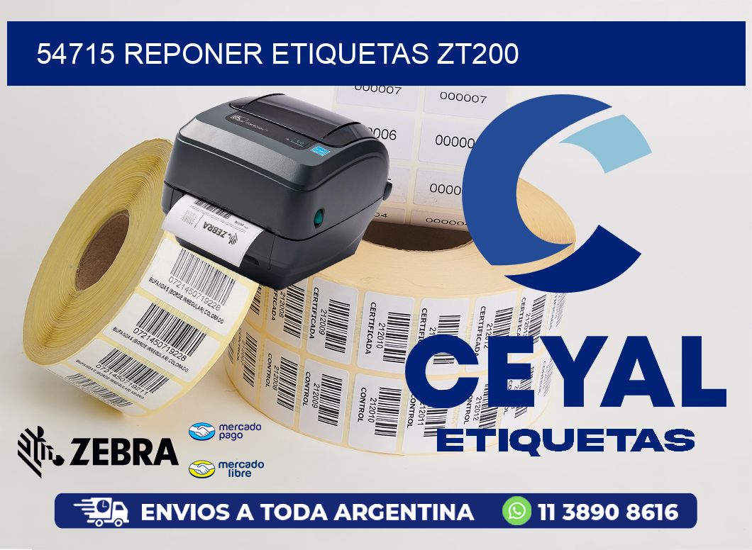 54715 REPONER ETIQUETAS ZT200