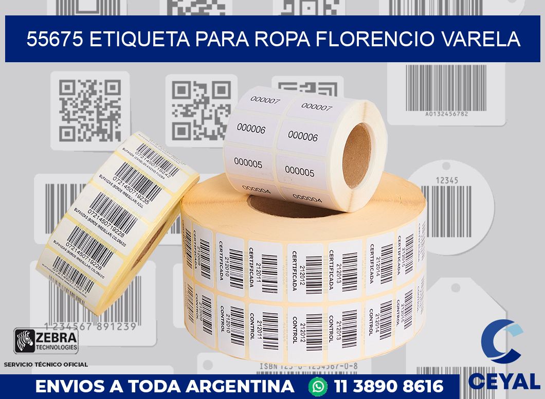 55675 ETIQUETA PARA ROPA FLORENCIO VARELA