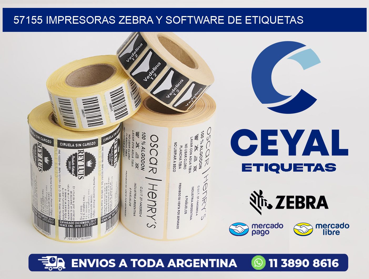 57155 Impresoras Zebra y Software de Etiquetas