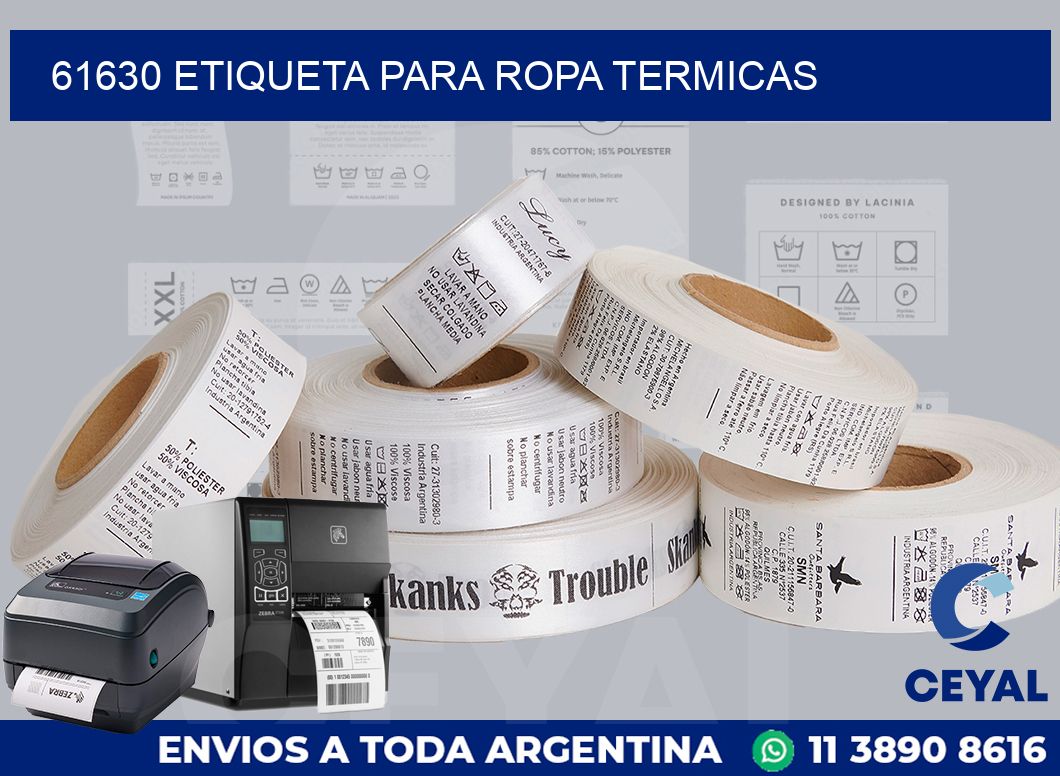 61630 ETIQUETA PARA ROPA TERMICAS