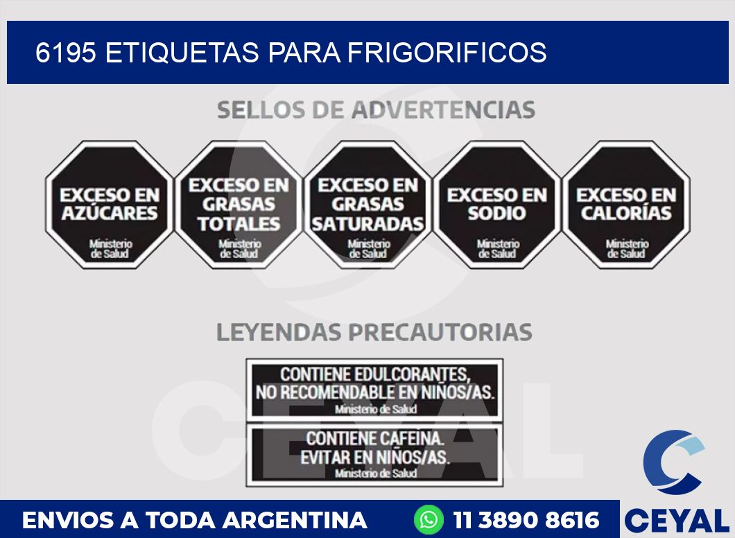 6195 ETIQUETAS PARA FRIGORIFICOS