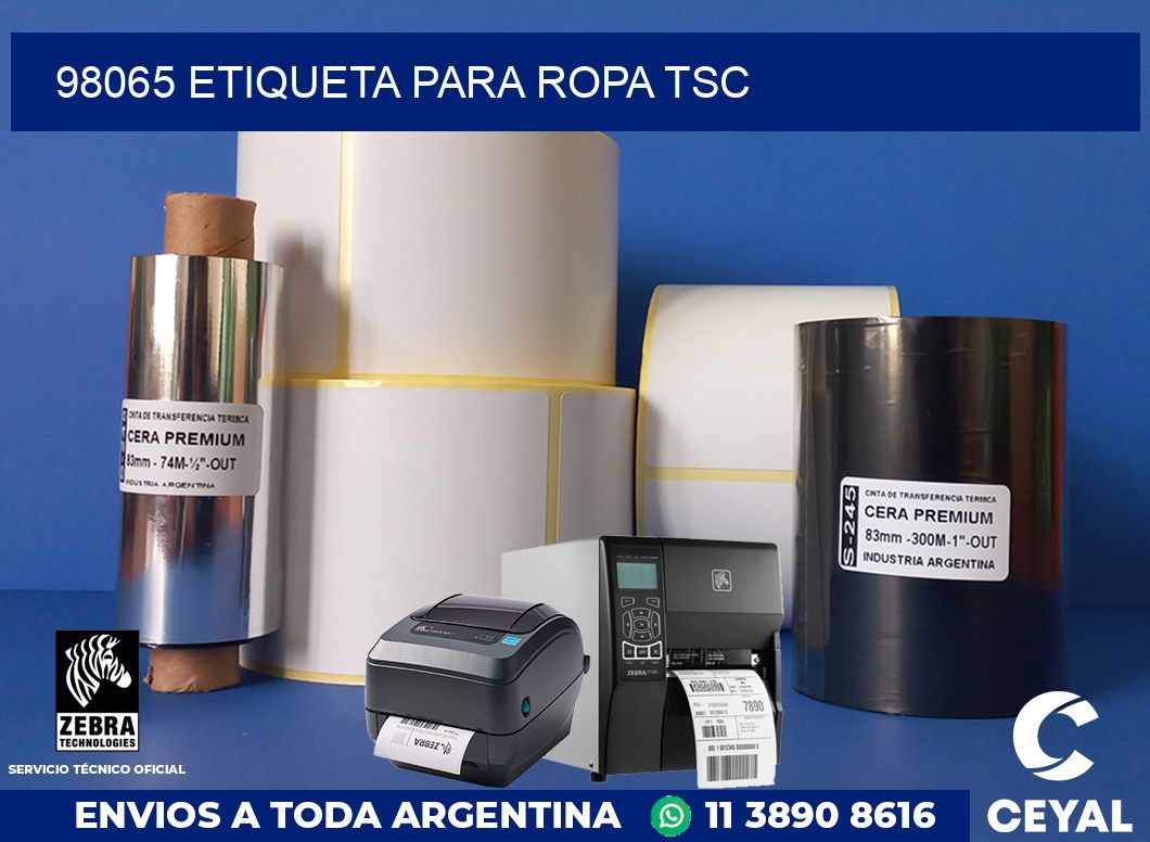 98065 ETIQUETA PARA ROPA TSC