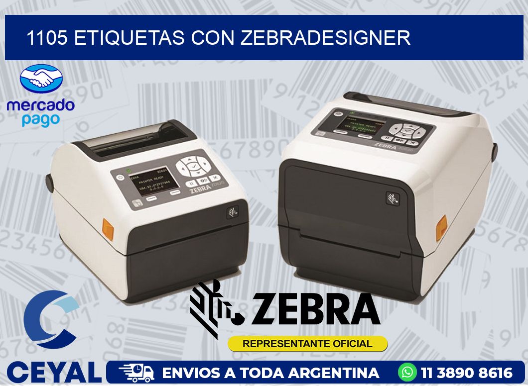 1105 ETIQUETAS CON ZEBRADESIGNER