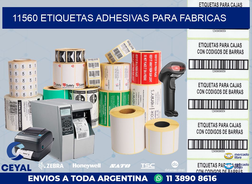 11560 ETIQUETAS ADHESIVAS PARA FABRICAS