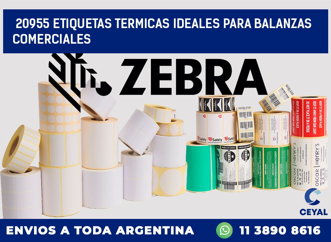 20955 ETIQUETAS TERMICAS IDEALES PARA BALANZAS COMERCIALES