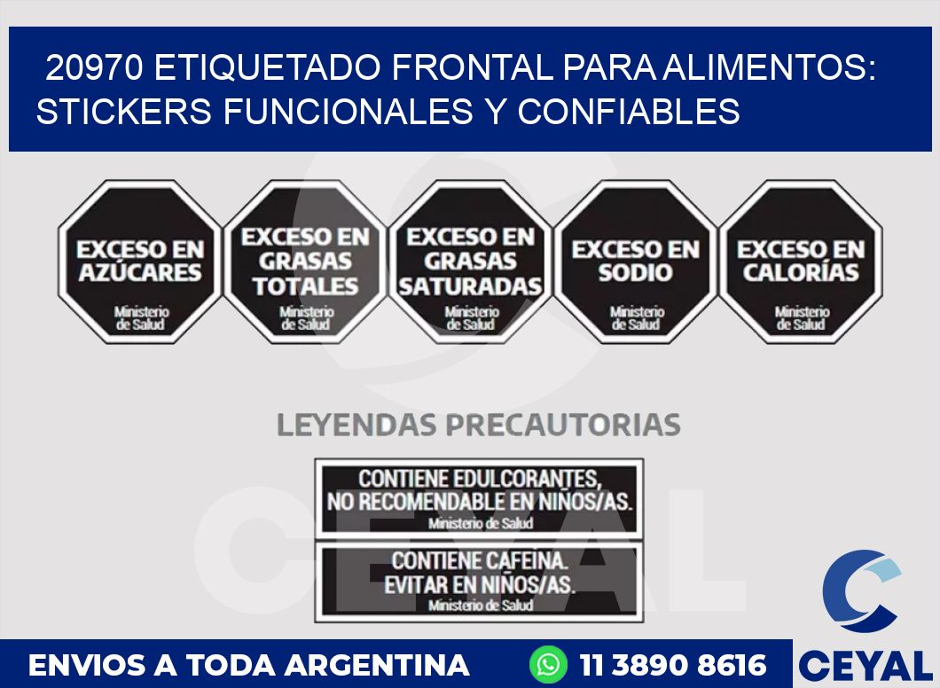 20970 ETIQUETADO FRONTAL PARA ALIMENTOS: STICKERS FUNCIONALES Y CONFIABLES