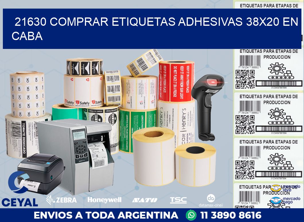 21630 COMPRAR ETIQUETAS ADHESIVAS 38X20 EN CABA