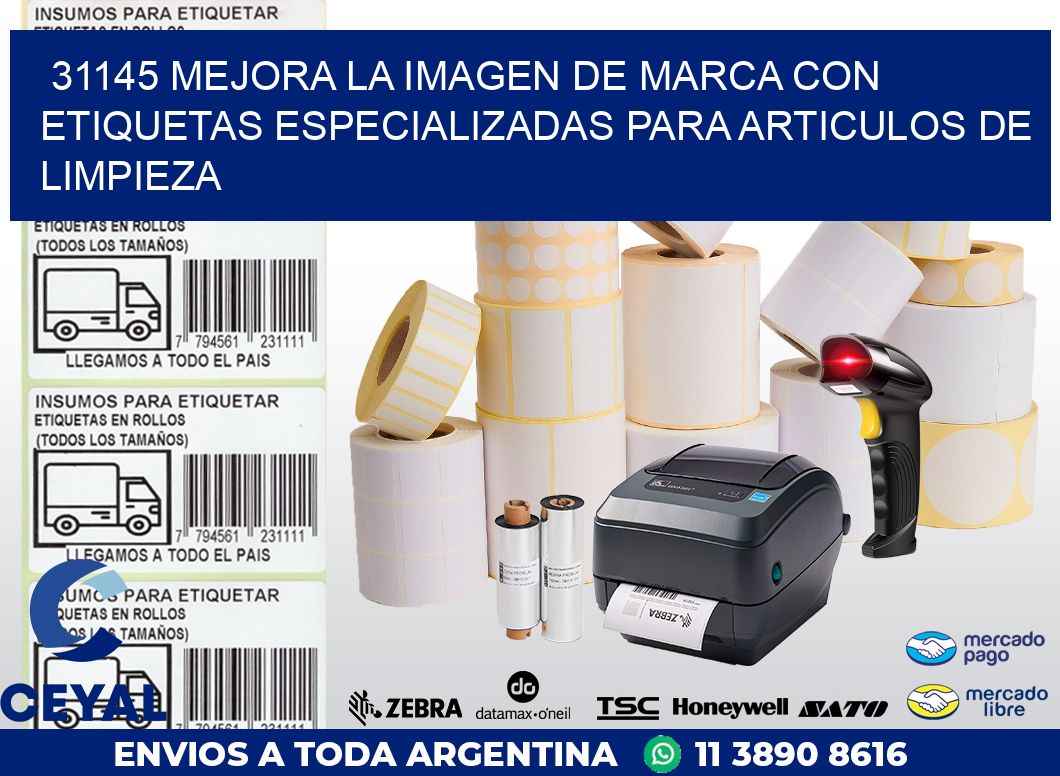 31145 MEJORA LA IMAGEN DE MARCA CON ETIQUETAS ESPECIALIZADAS PARA ARTICULOS DE LIMPIEZA