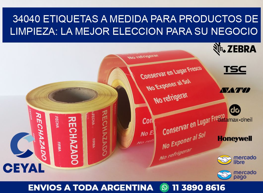 34040 ETIQUETAS A MEDIDA PARA PRODUCTOS DE LIMPIEZA: LA MEJOR ELECCION PARA SU NEGOCIO
