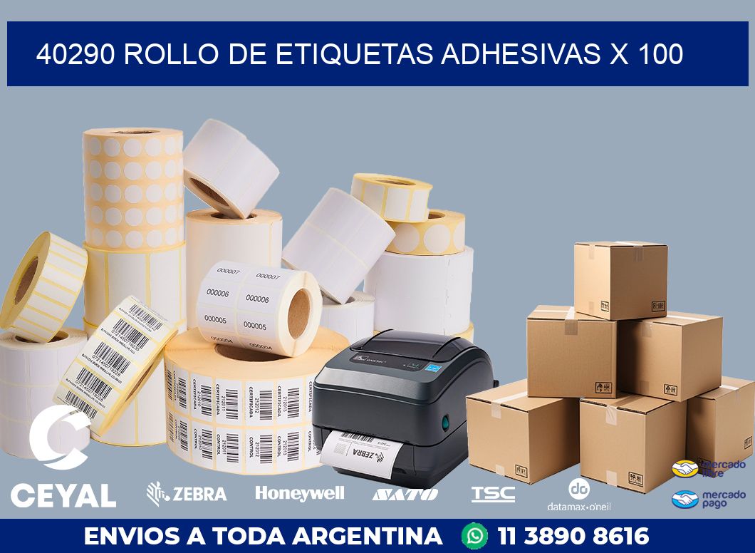 40290 ROLLO DE ETIQUETAS ADHESIVAS X 100