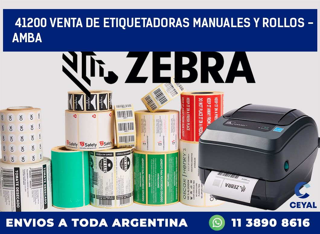 41200 VENTA DE ETIQUETADORAS MANUALES Y ROLLOS - AMBA