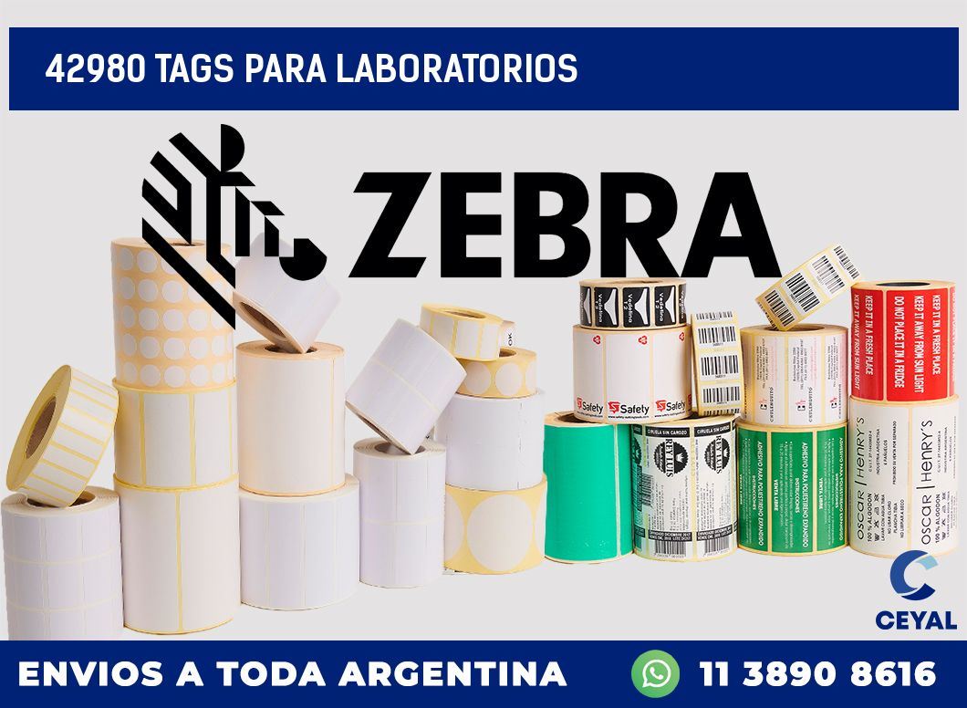 42980 TAGS PARA LABORATORIOS