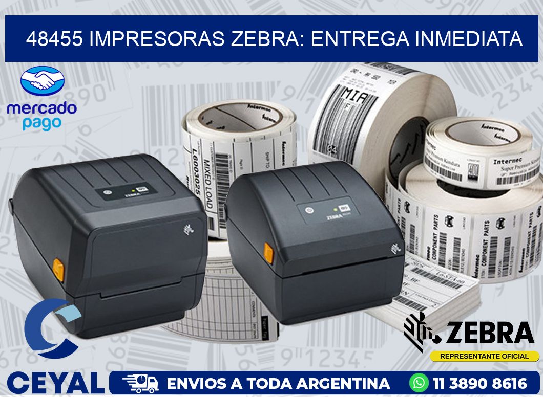 48455 IMPRESORAS ZEBRA: ENTREGA INMEDIATA