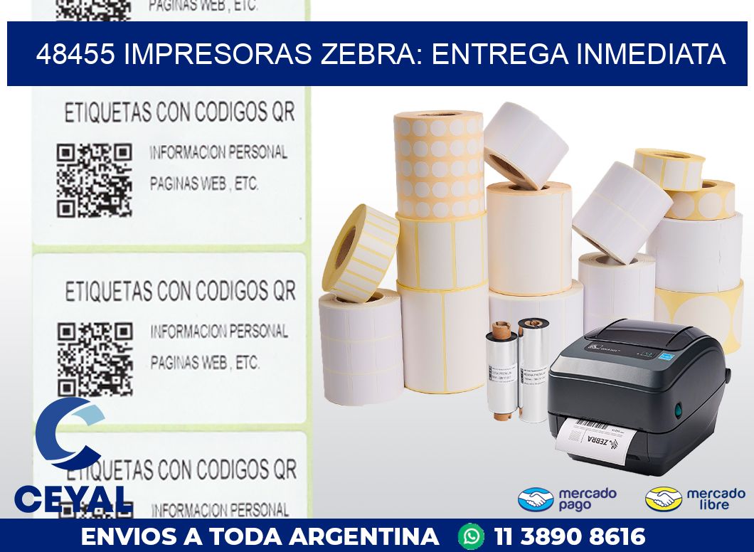 48455 IMPRESORAS ZEBRA: ENTREGA INMEDIATA