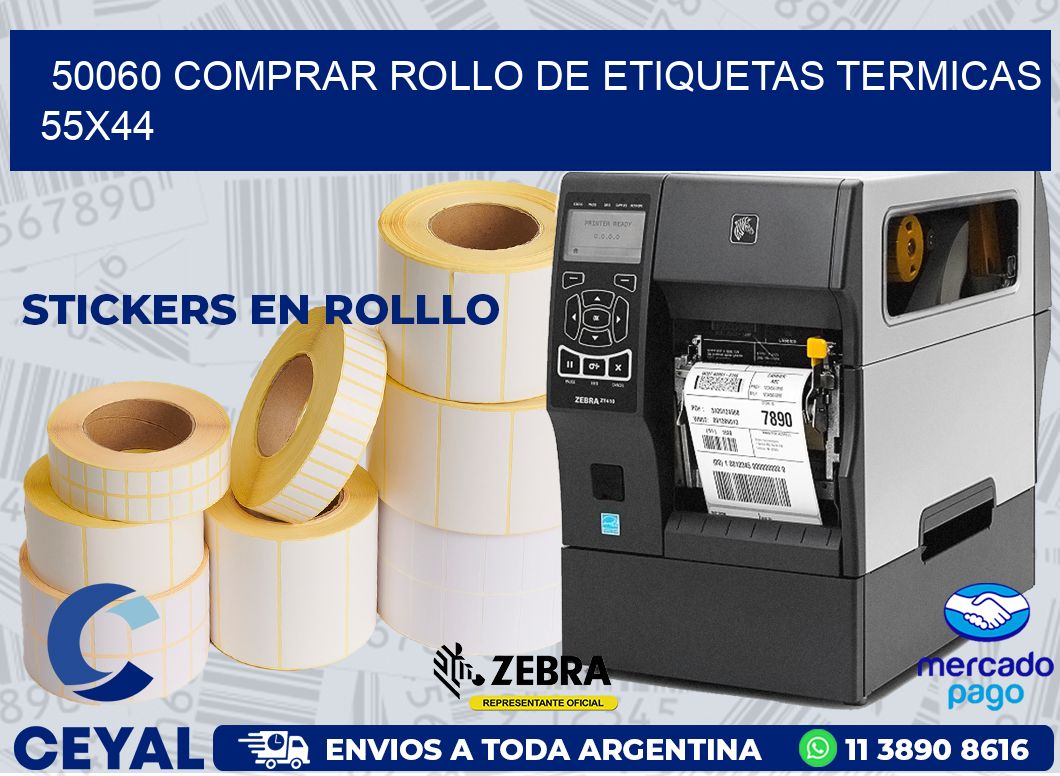 50060 COMPRAR ROLLO DE ETIQUETAS TERMICAS 55X44