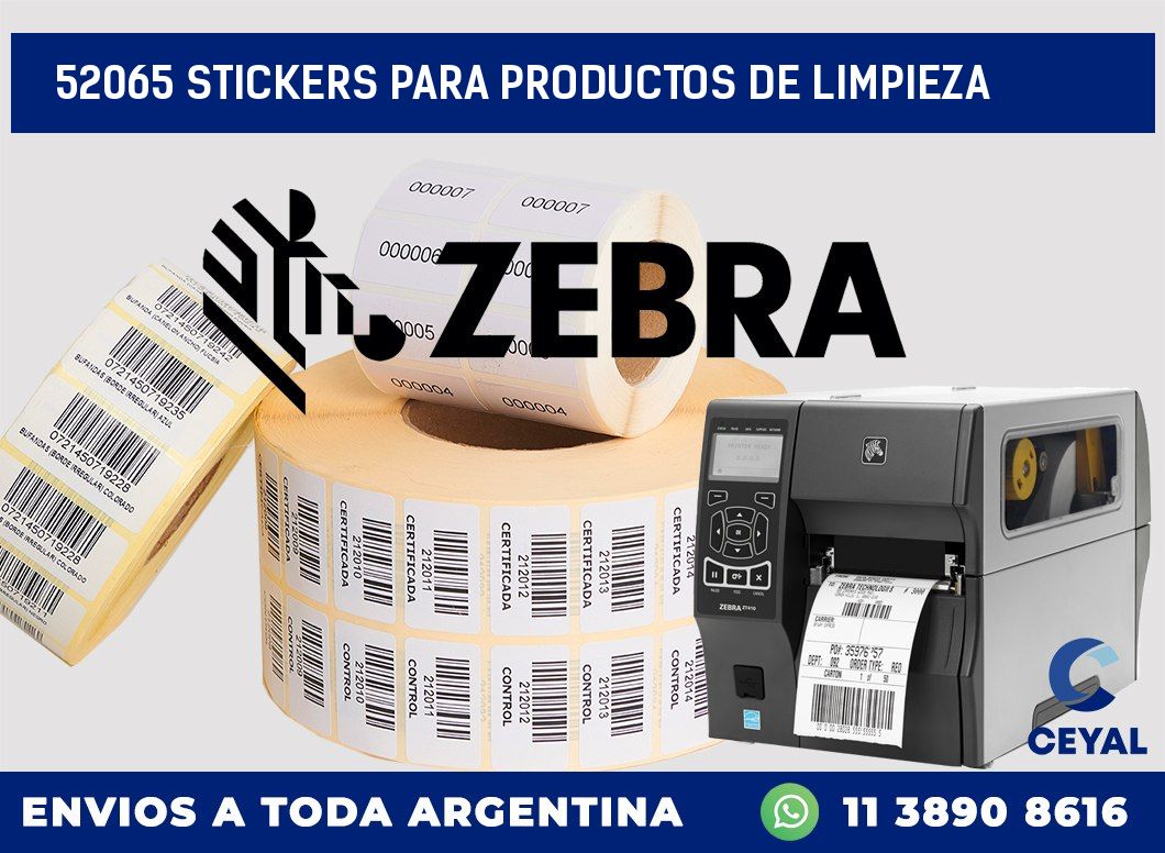 52065 STICKERS PARA PRODUCTOS DE LIMPIEZA