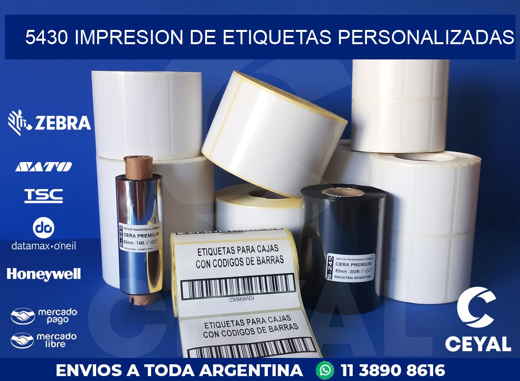 5430 IMPRESION DE ETIQUETAS PERSONALIZADAS