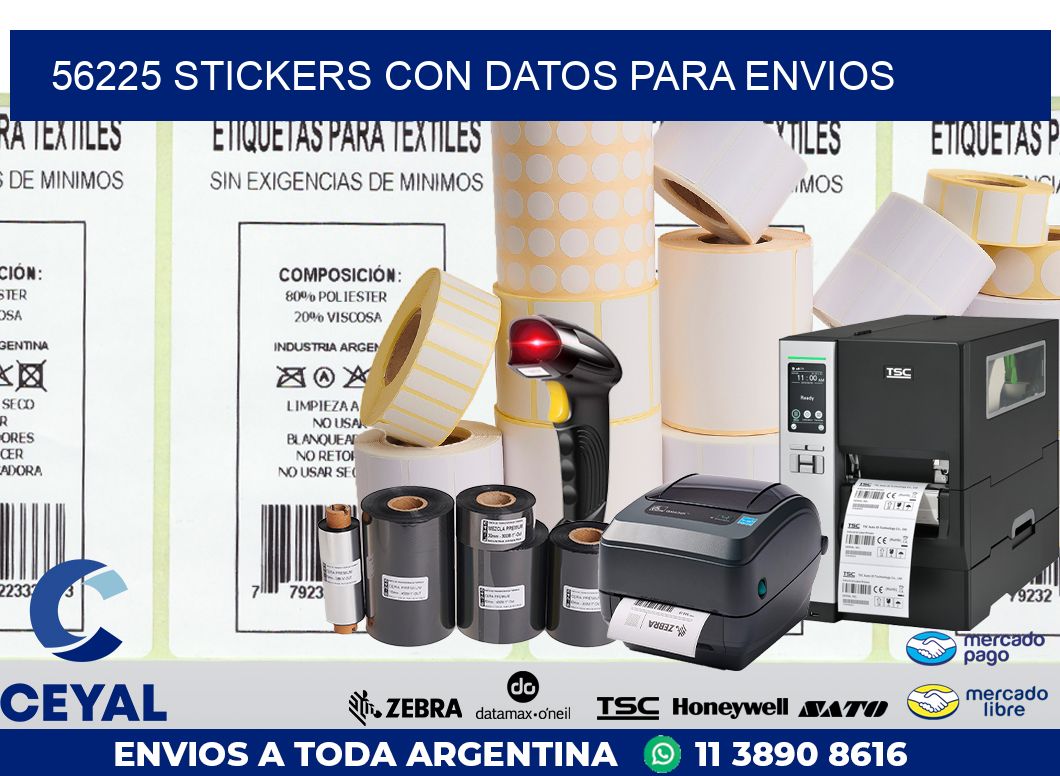 56225 STICKERS CON DATOS PARA ENVIOS