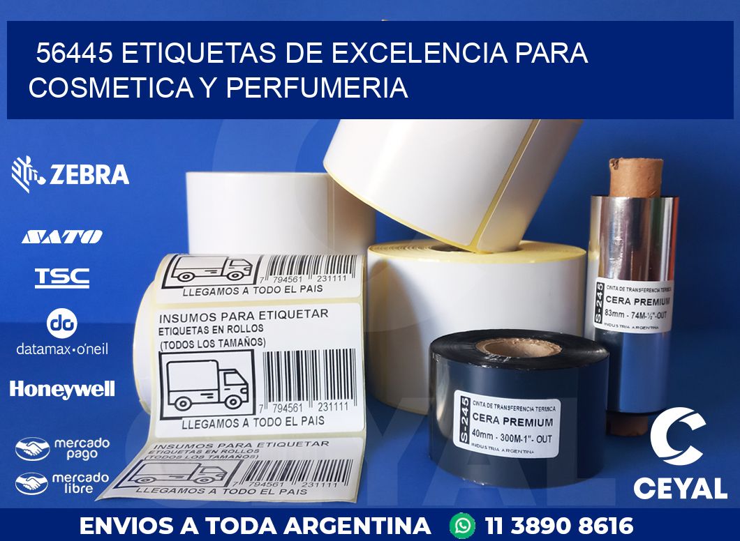 56445 ETIQUETAS DE EXCELENCIA PARA COSMETICA Y PERFUMERIA