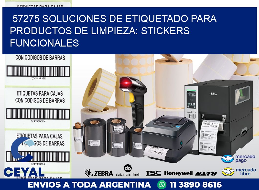 57275 SOLUCIONES DE ETIQUETADO PARA PRODUCTOS DE LIMPIEZA: STICKERS FUNCIONALES