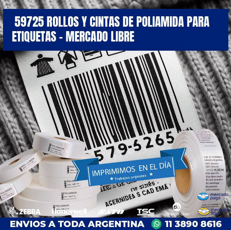 59725 ROLLOS Y CINTAS DE POLIAMIDA PARA ETIQUETAS – MERCADO LIBRE