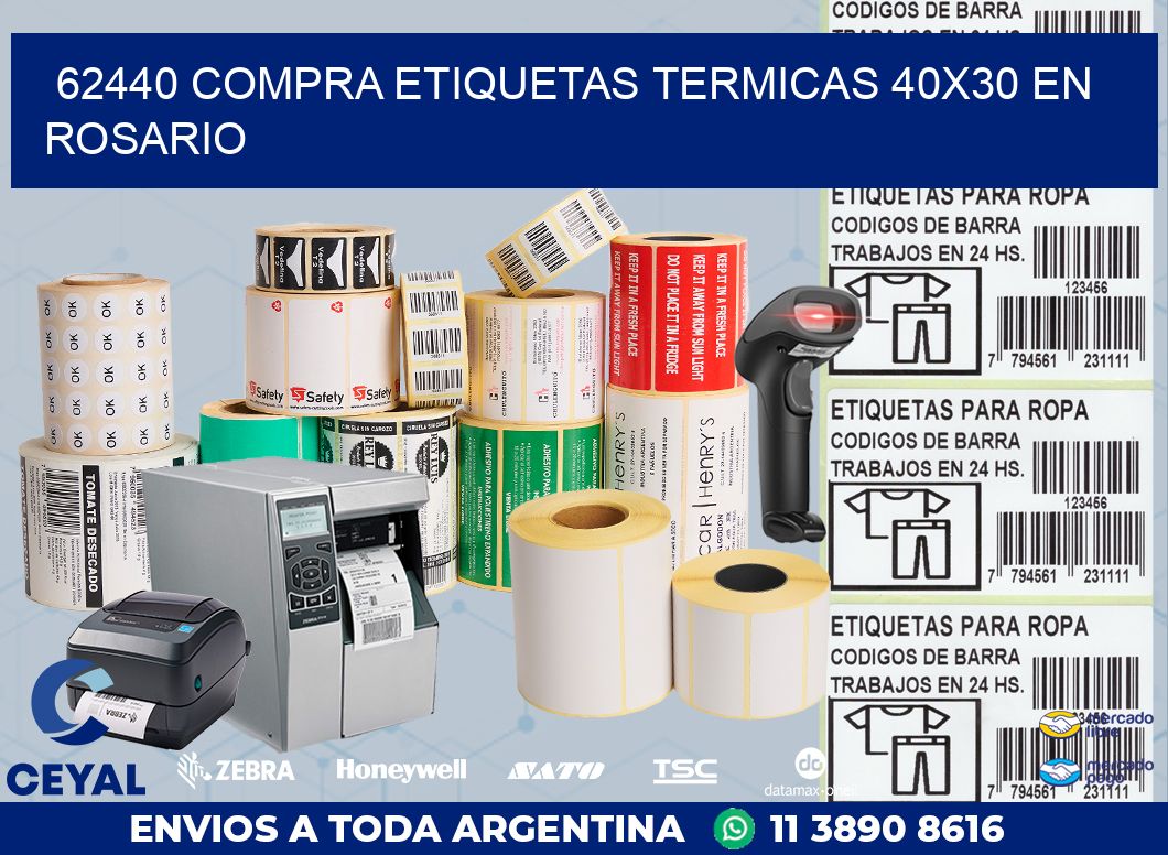 62440 COMPRA ETIQUETAS TERMICAS 40X30 EN ROSARIO