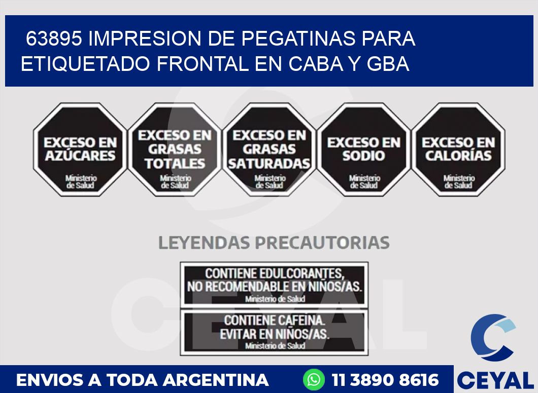 63895 IMPRESION DE PEGATINAS PARA ETIQUETADO FRONTAL EN CABA Y GBA