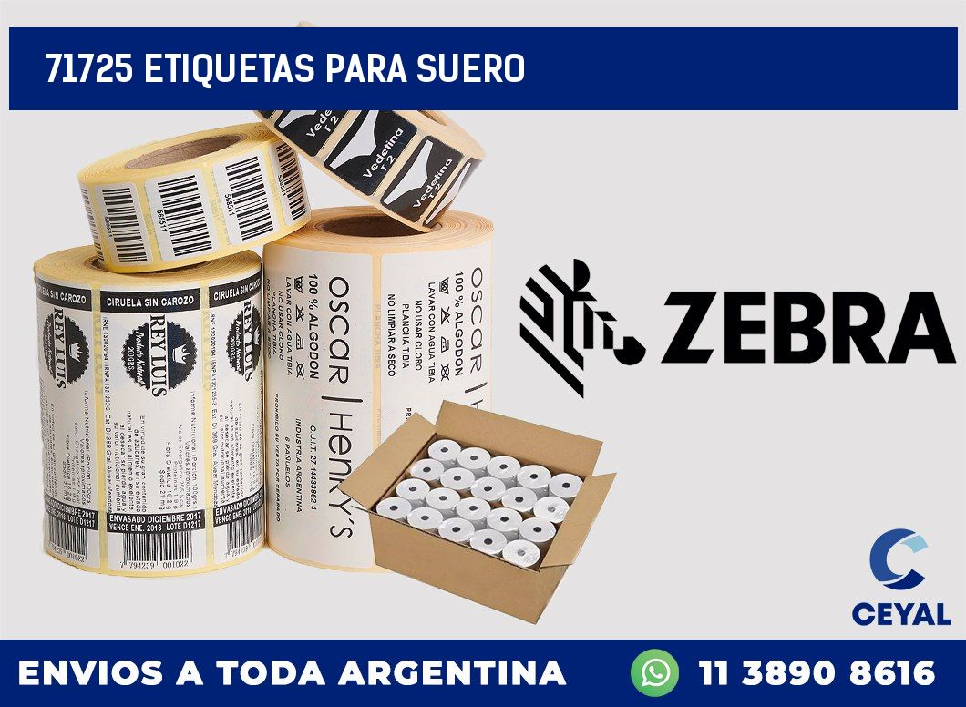 71725 ETIQUETAS PARA SUERO