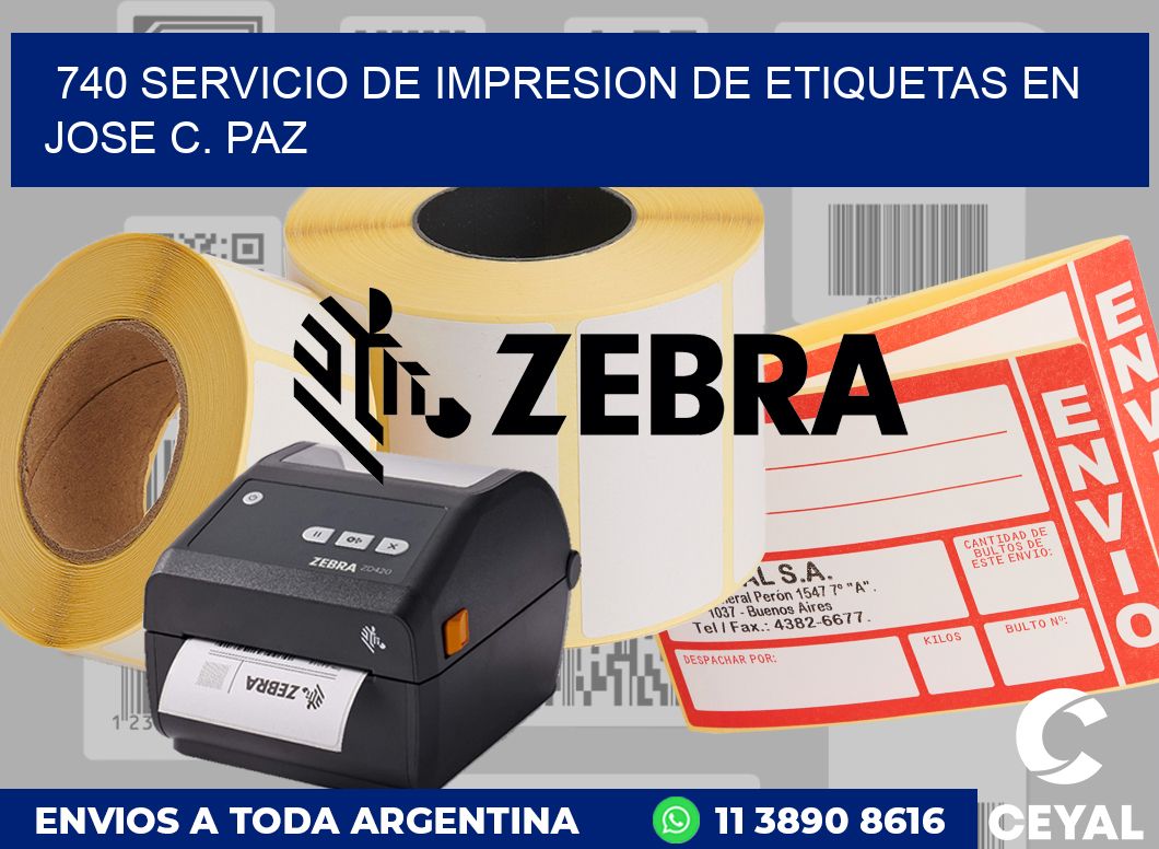 740 SERVICIO DE IMPRESION DE ETIQUETAS EN JOSE C. PAZ