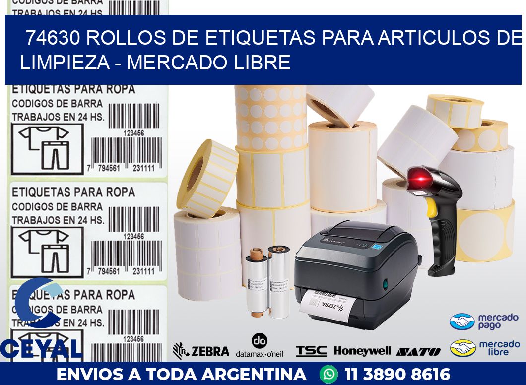 74630 ROLLOS DE ETIQUETAS PARA ARTICULOS DE LIMPIEZA – MERCADO LIBRE