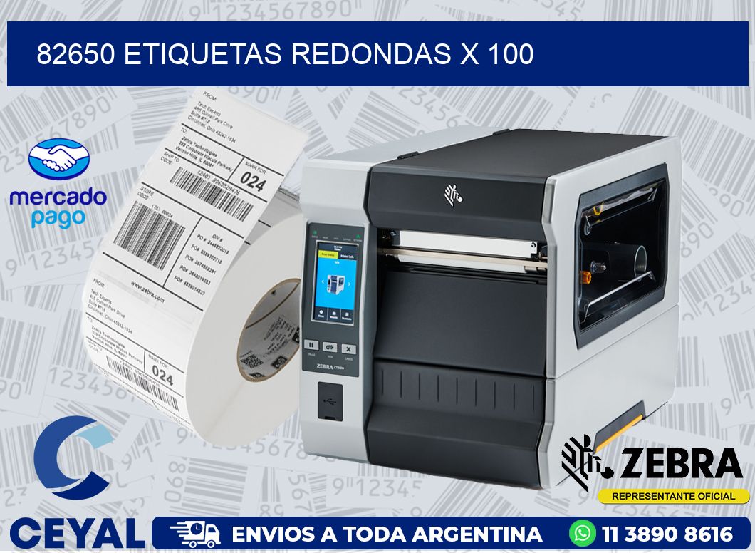 82650 ETIQUETAS REDONDAS X 100