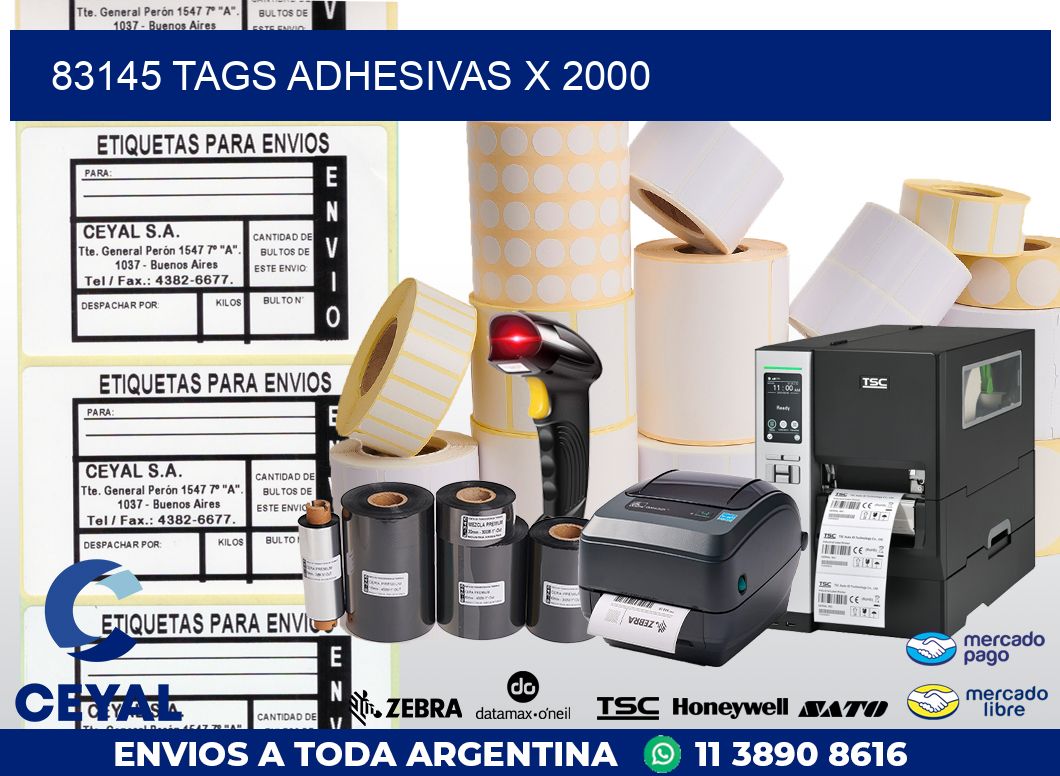 83145 TAGS ADHESIVAS X 2000