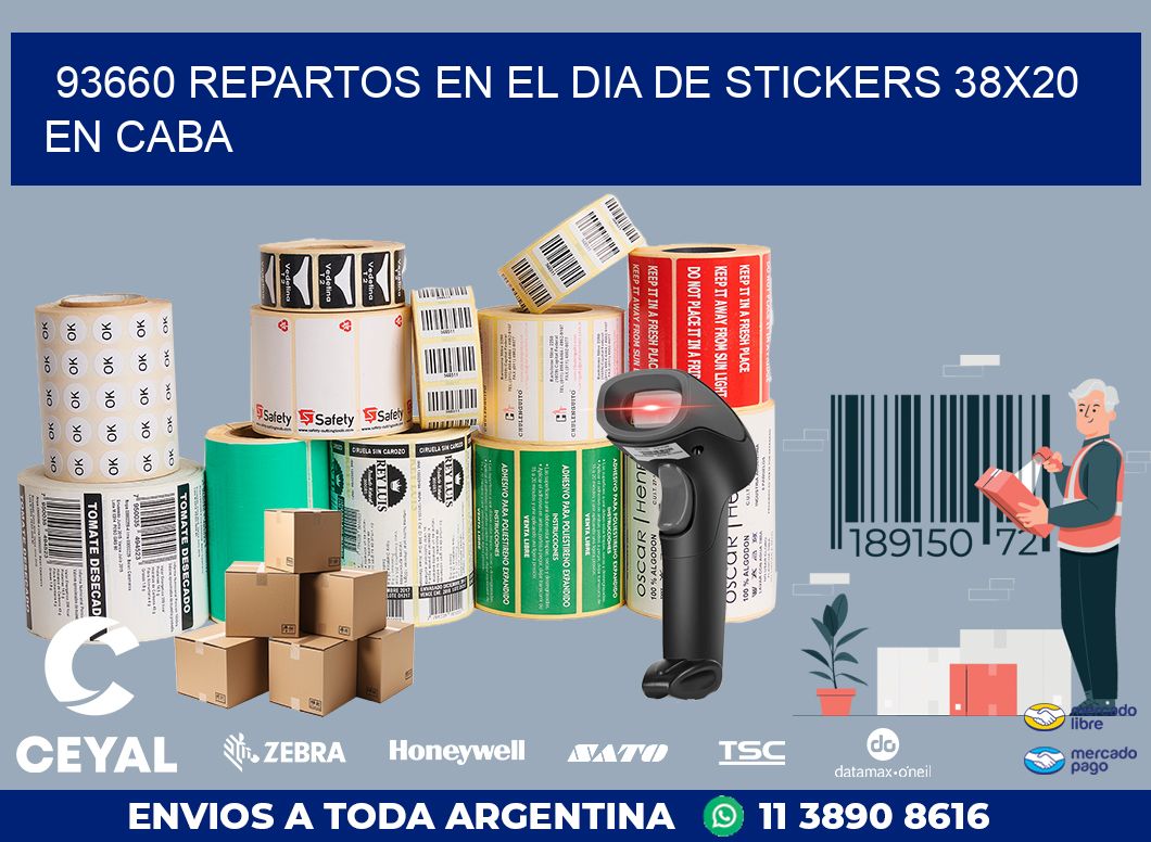 93660 REPARTOS EN EL DIA DE STICKERS 38X20 EN CABA