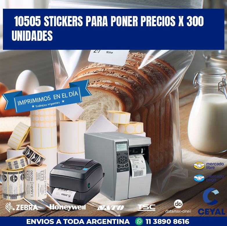 10505 STICKERS PARA PONER PRECIOS X 300 UNIDADES