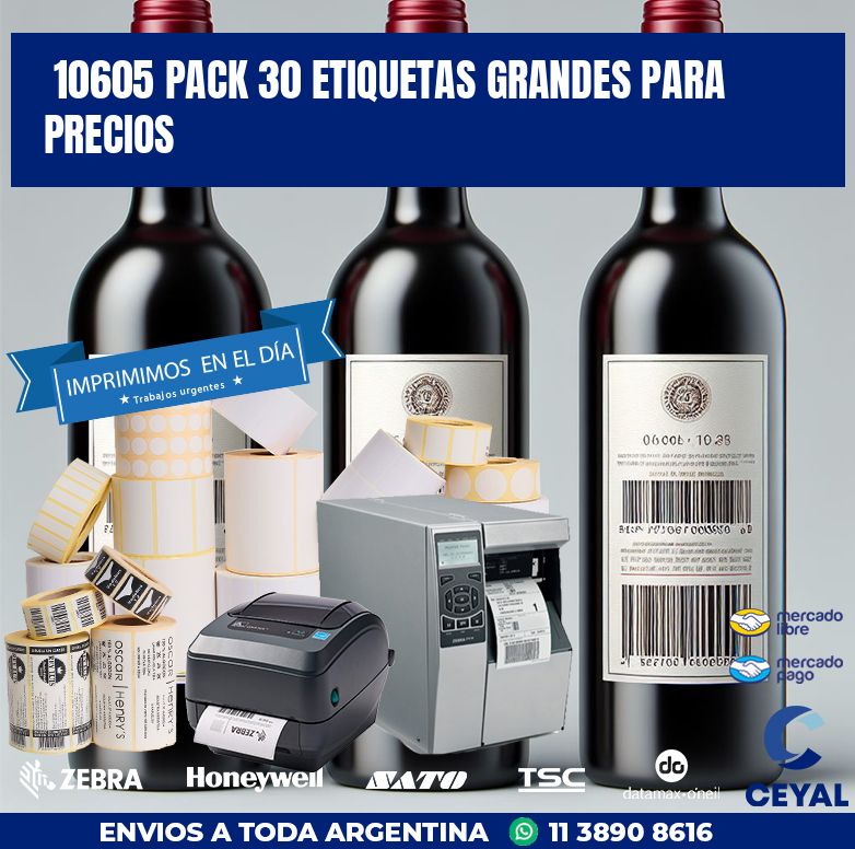10605 PACK 30 ETIQUETAS GRANDES PARA PRECIOS