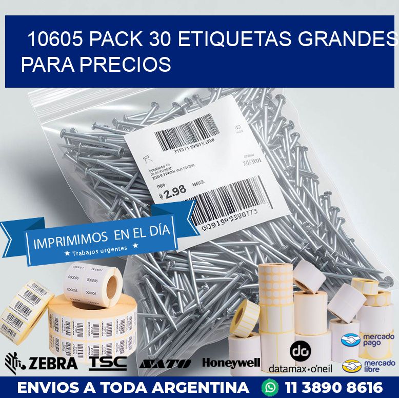 10605 PACK 30 ETIQUETAS GRANDES PARA PRECIOS