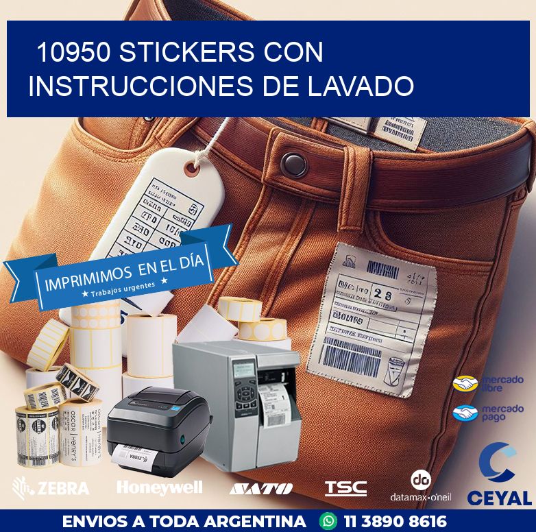 10950 STICKERS CON INSTRUCCIONES DE LAVADO