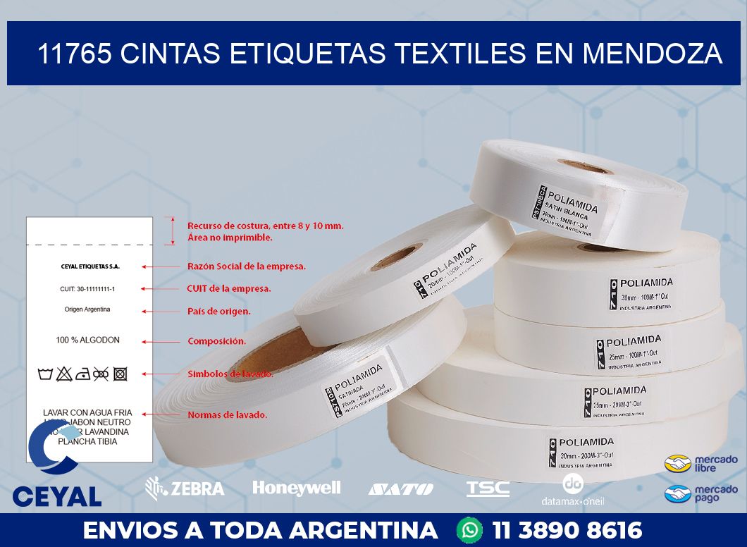 11765 CINTAS ETIQUETAS TEXTILES EN MENDOZA