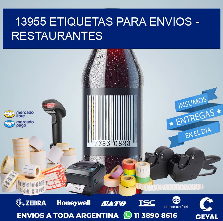 13955 ETIQUETAS PARA ENVIOS - RESTAURANTES
