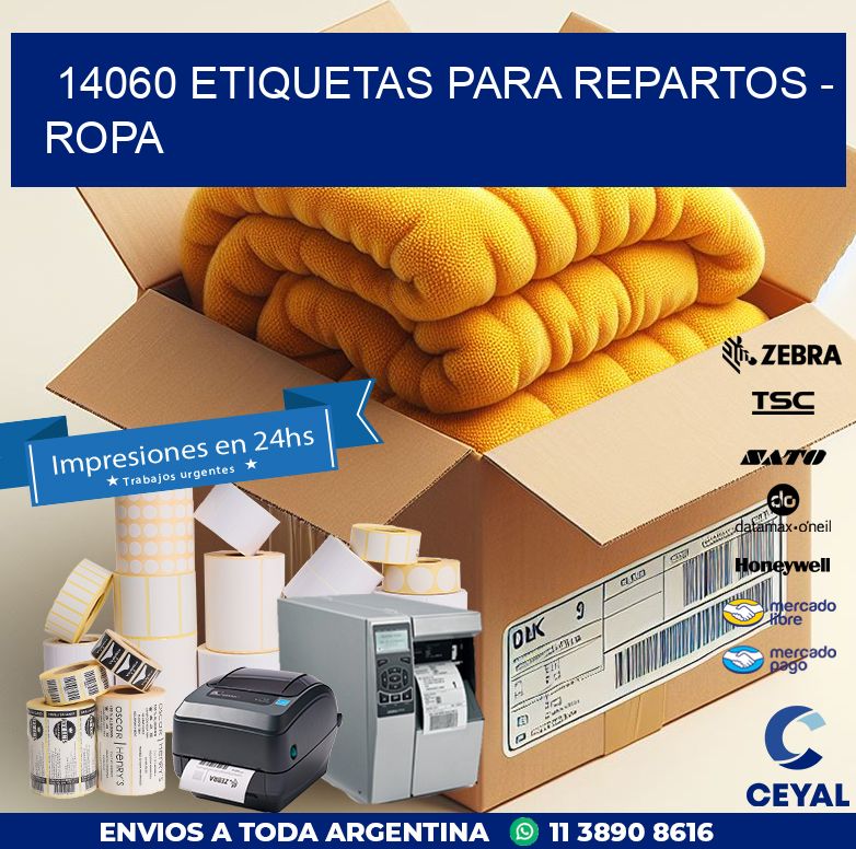 14060 ETIQUETAS PARA REPARTOS - ROPA