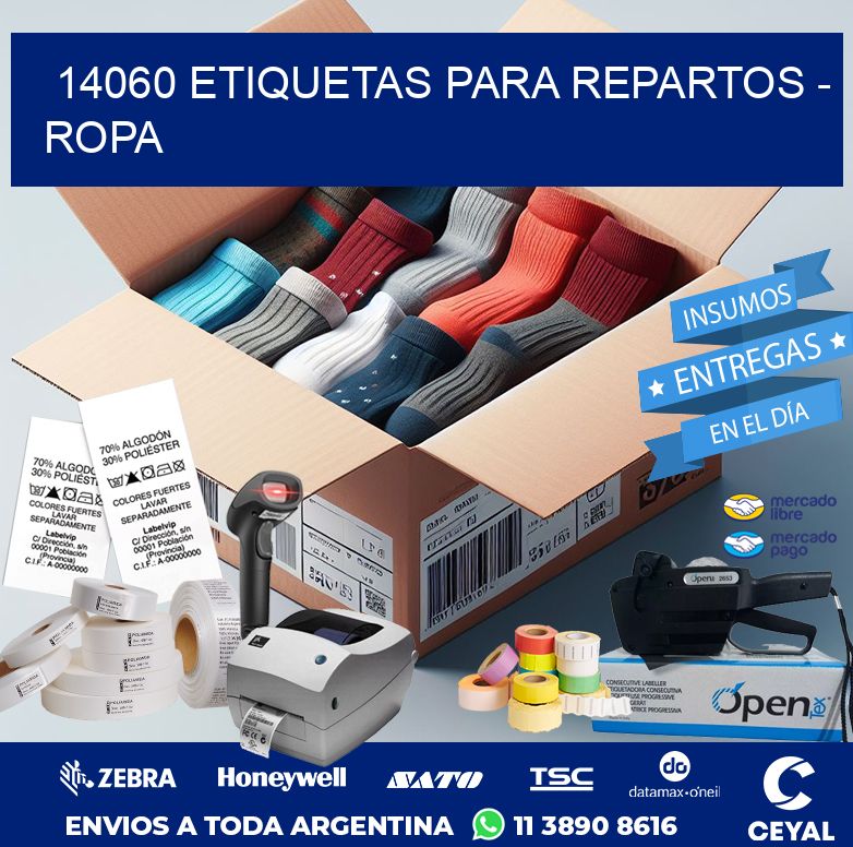 14060 ETIQUETAS PARA REPARTOS – ROPA