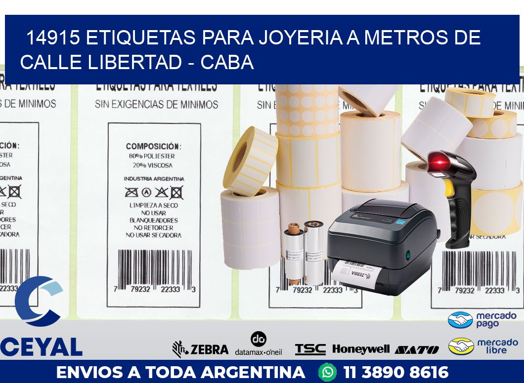 14915 ETIQUETAS PARA JOYERIA A METROS DE CALLE LIBERTAD - CABA