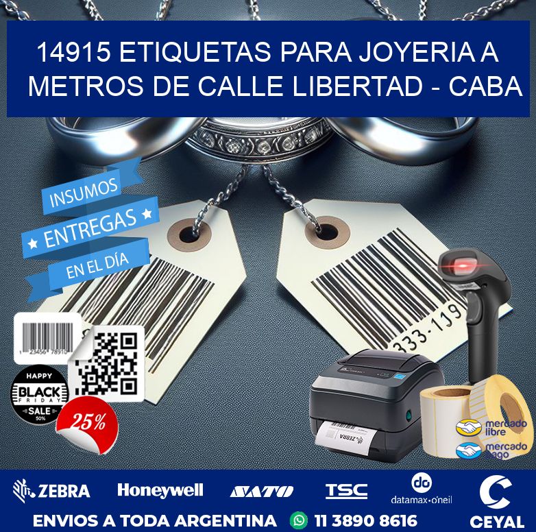 14915 ETIQUETAS PARA JOYERIA A METROS DE CALLE LIBERTAD - CABA