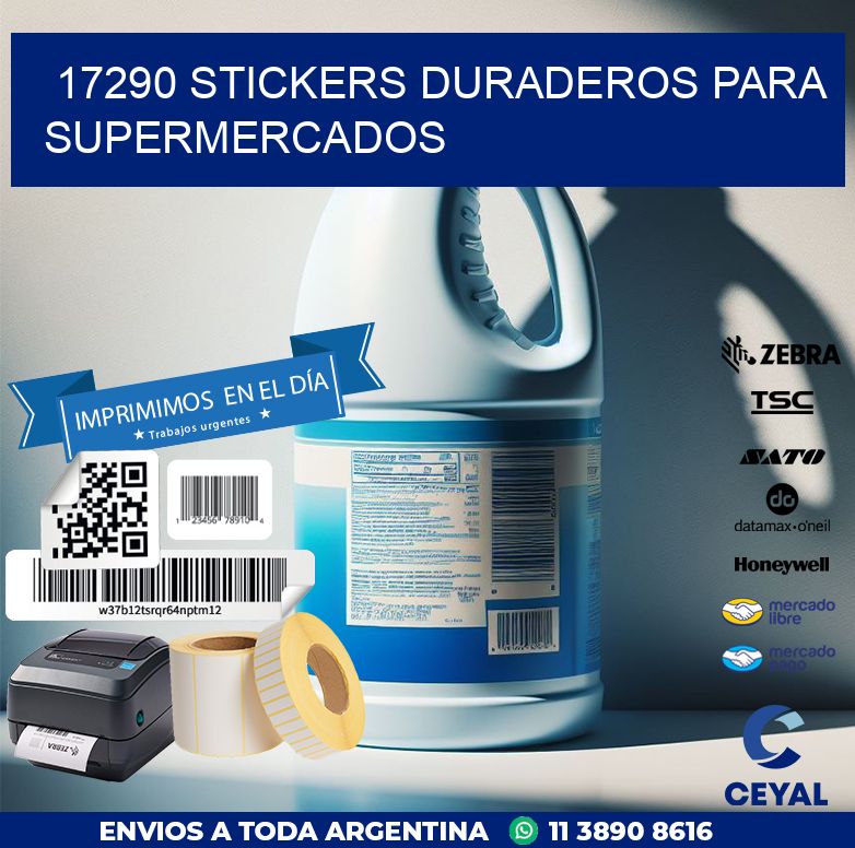 17290 STICKERS DURADEROS PARA SUPERMERCADOS